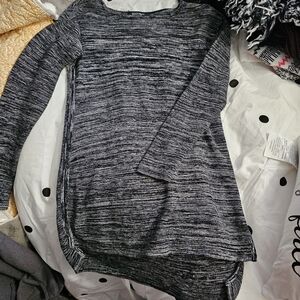 Ellen Tracy S Black Marled Knit Sweater